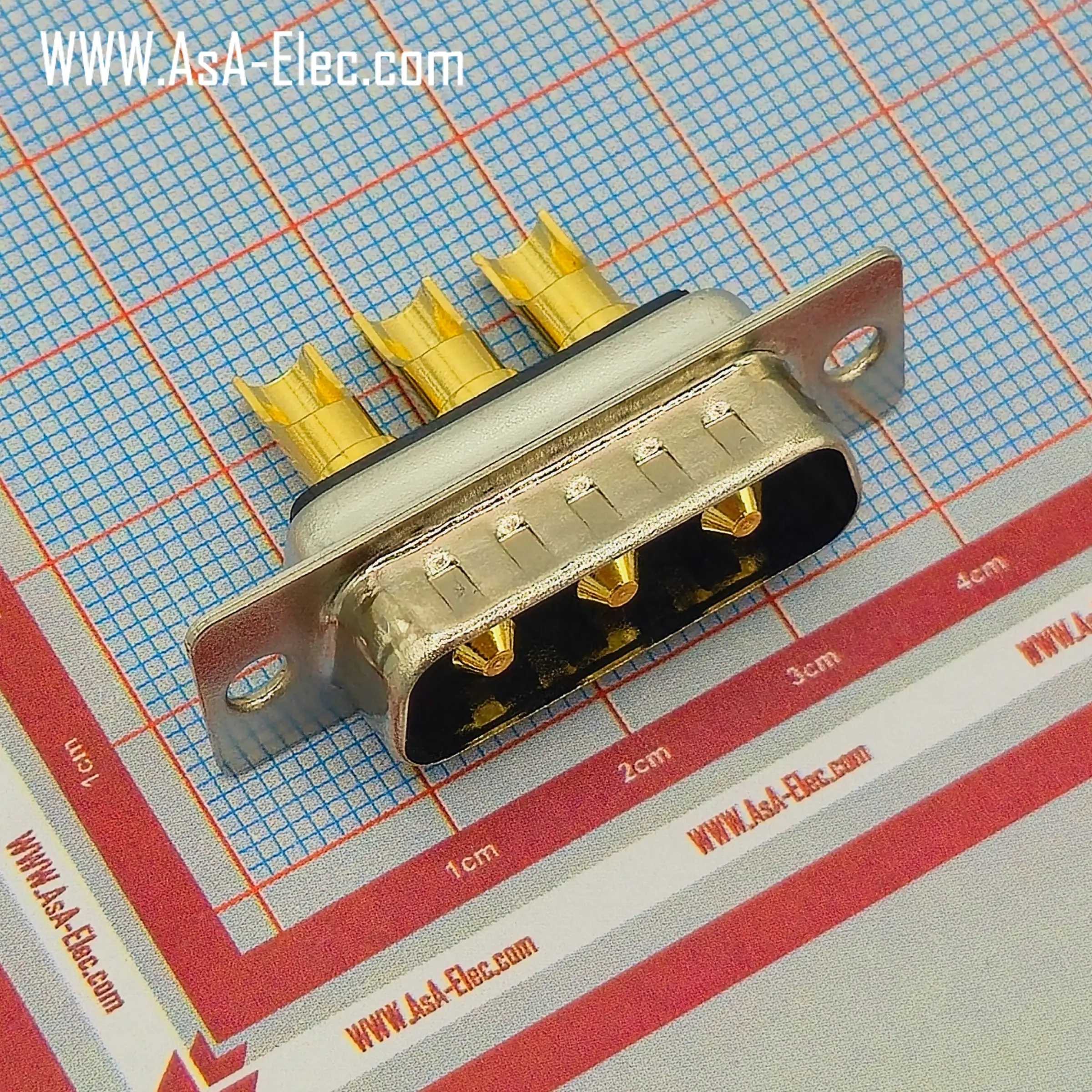 POWER D-SUB 3W3 SOLDER CUP-MALE